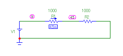 circuit deux résistances série
